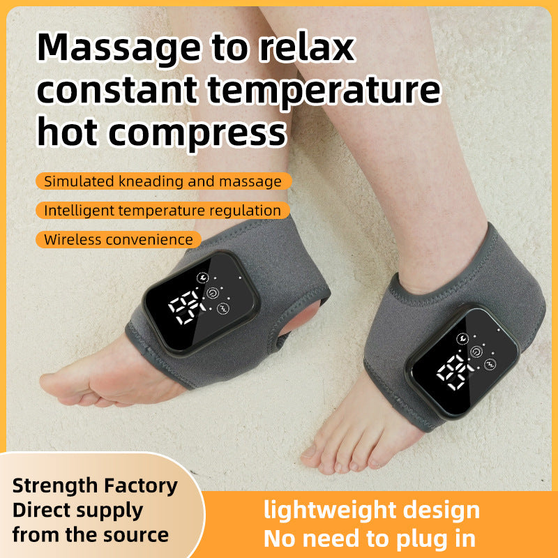 Gizmend Electric Heating Ankle Massage Belt – Cordless Hot Compress & Joint Support