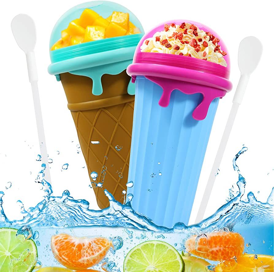Gizmend 500ml Large Capacity Slushy Cup – Quick-Freeze Magic Smoothie & Ice Cream Maker