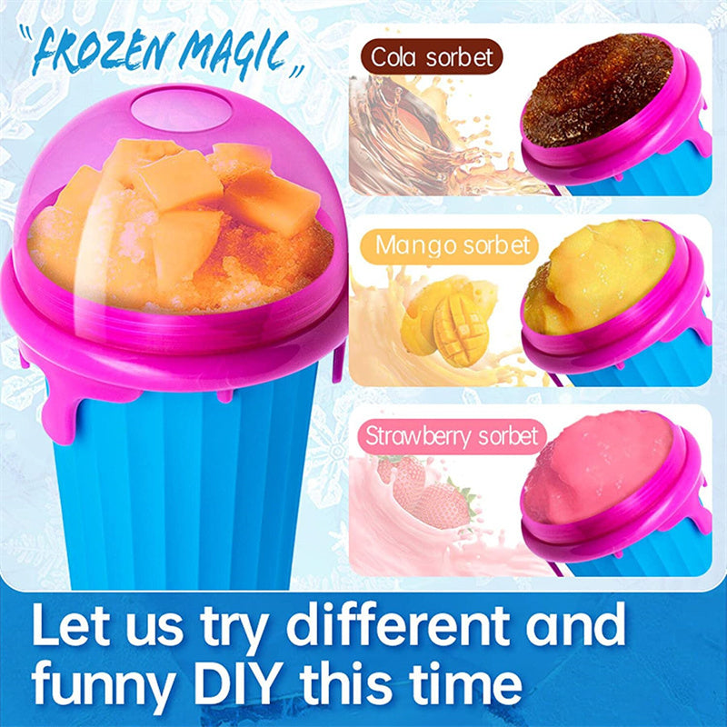 Gizmend 500ml Large Capacity Slushy Cup – Quick-Freeze Magic Smoothie & Ice Cream Maker