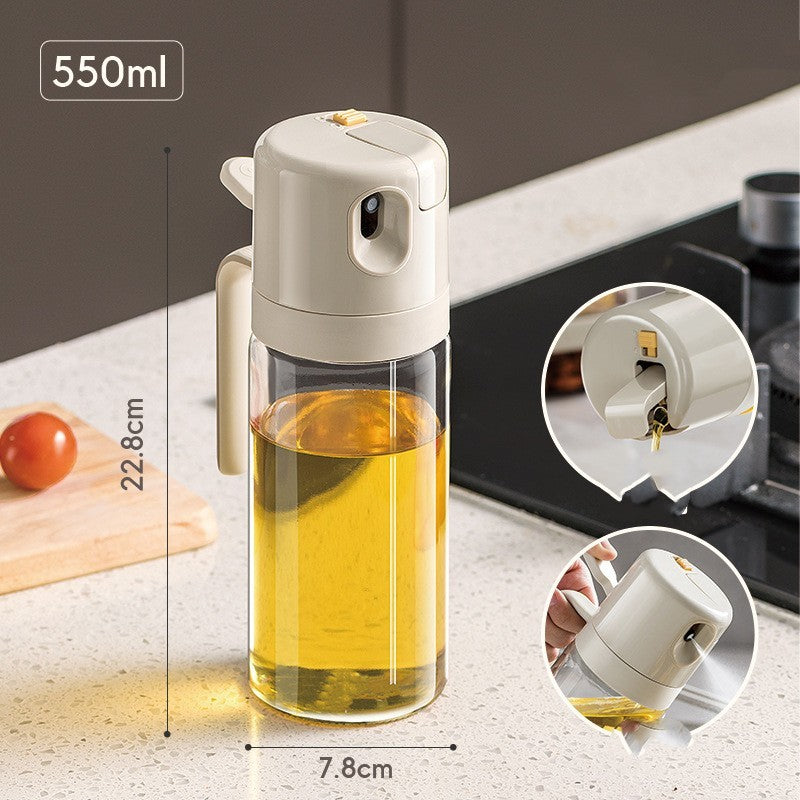 Gizmend 2-in-1 Oil Sprayer Bottle – Automatic Pour & Spray Dispenser for Cooking, BBQ & Baking